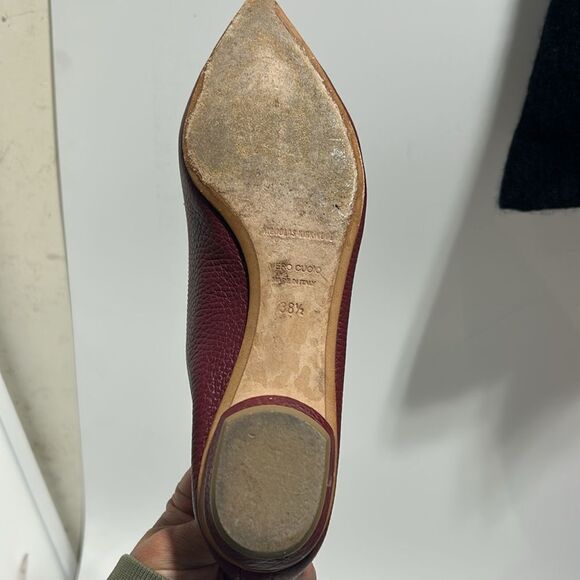 NICHOLAS KIRKWOOD Textured Leather Point-toe Flats - Picture 9 of 9